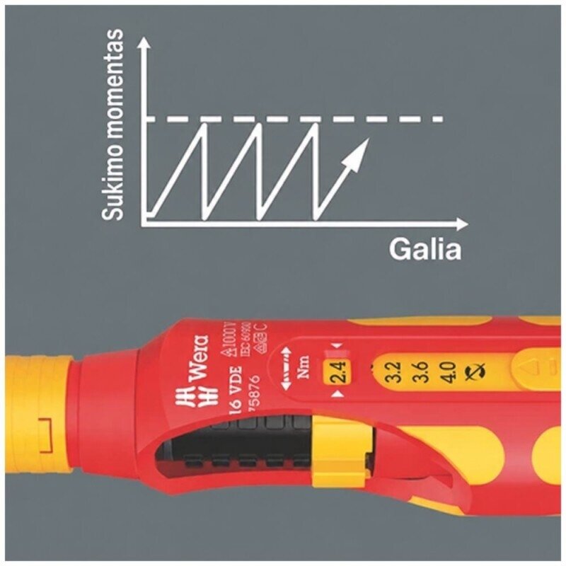 11 dalių atsuktuvų rinkinys elektrikams WERA Safe-Torque Speed Basic 1 2