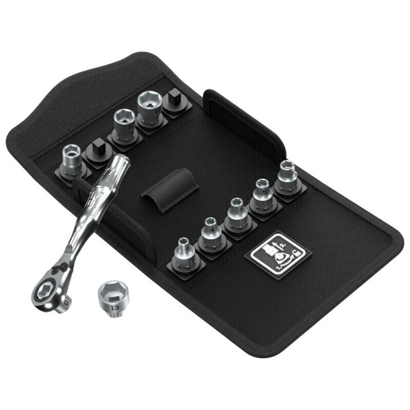 11 dalių galvučių rinkinys su terkšle WERA Zyklop Mini 2 Set 1