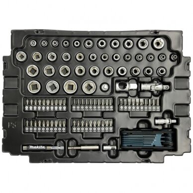 120 dalių rankinių įrankių rinkinys MAKPAC lagamine E-08713 3