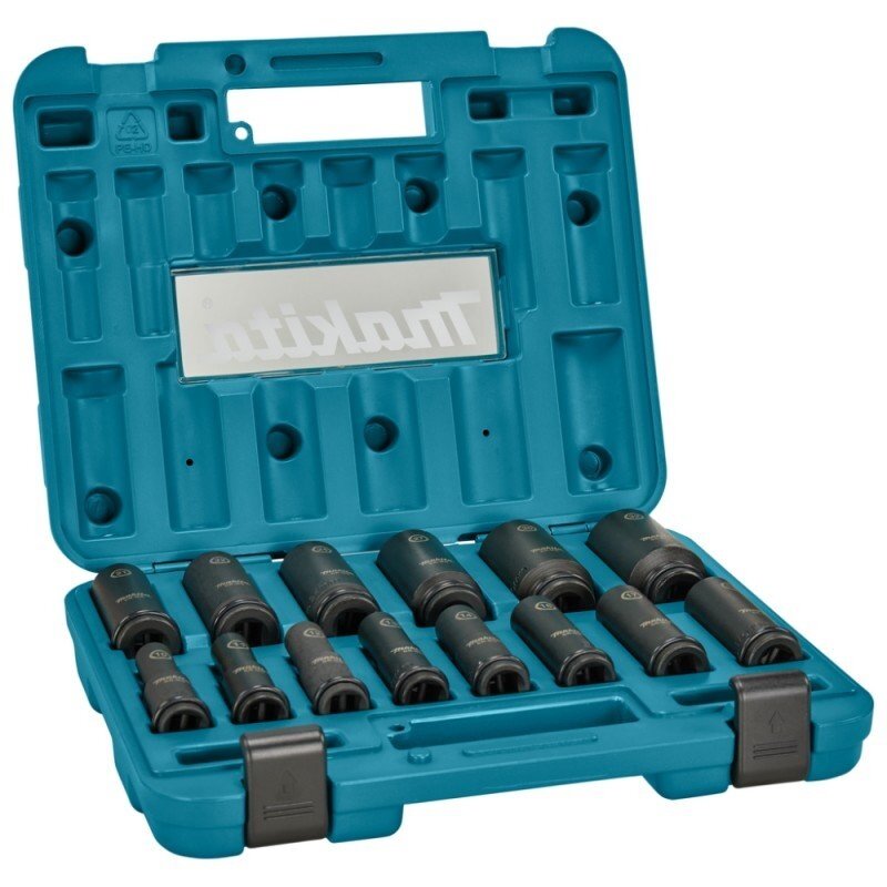 1/2" smūginių sukimo galvučių rinkinys MAKITA E-16586, 14vnt. 1 1/2" smūginių sukimo galvučių rinkinys MAKITA E-16586, 14vnt. 1