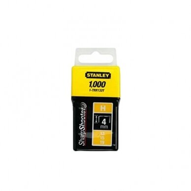 13 H tipo kabės „STANLEY" 1000 vnt. 8 mm 13 H tipo kabės „STANLEY" 1000 vnt. 8 mm