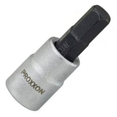 1/4" galvutė su šešiakampiu antgaliu PROXXON HX 2,5mm 1/4" galvutė su šešiakampiu antgaliu PROXXON HX 2,5mm