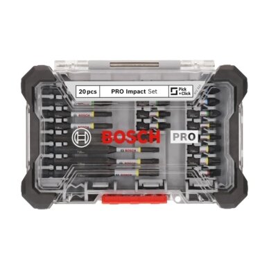20 dalių smūginių antgalių rinkinys BOSCH PRO 1 20 dalių smūginių antgalių rinkinys BOSCH PRO 1