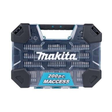 200 dalių sukimo antgalių ir grąžtų rinkinys MAKITA MACCESS 4