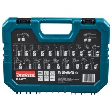 22 dalių frezų rinkinys MAKITA D-74778 3 22 dalių frezų rinkinys MAKITA D-74778 3