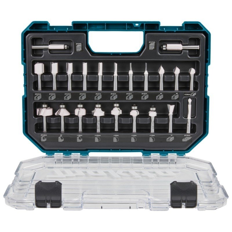 22 dalių frezų rinkinys MAKITA D-74778 22 dalių frezų rinkinys MAKITA D-74778