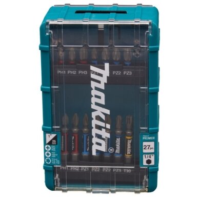 27 dalių smūginių sukimo antgalių rinkinys MAKITA Impact Premier 3