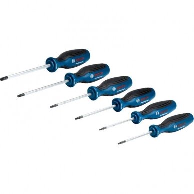 6 dalių atsuktuvų rinkinys BOSCH Torx 6 dalių atsuktuvų rinkinys BOSCH Torx