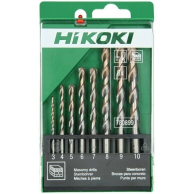 8 dalių betono grąžtų rinkinys HiKOKI 1 8 dalių betono grąžtų rinkinys HiKOKI 1