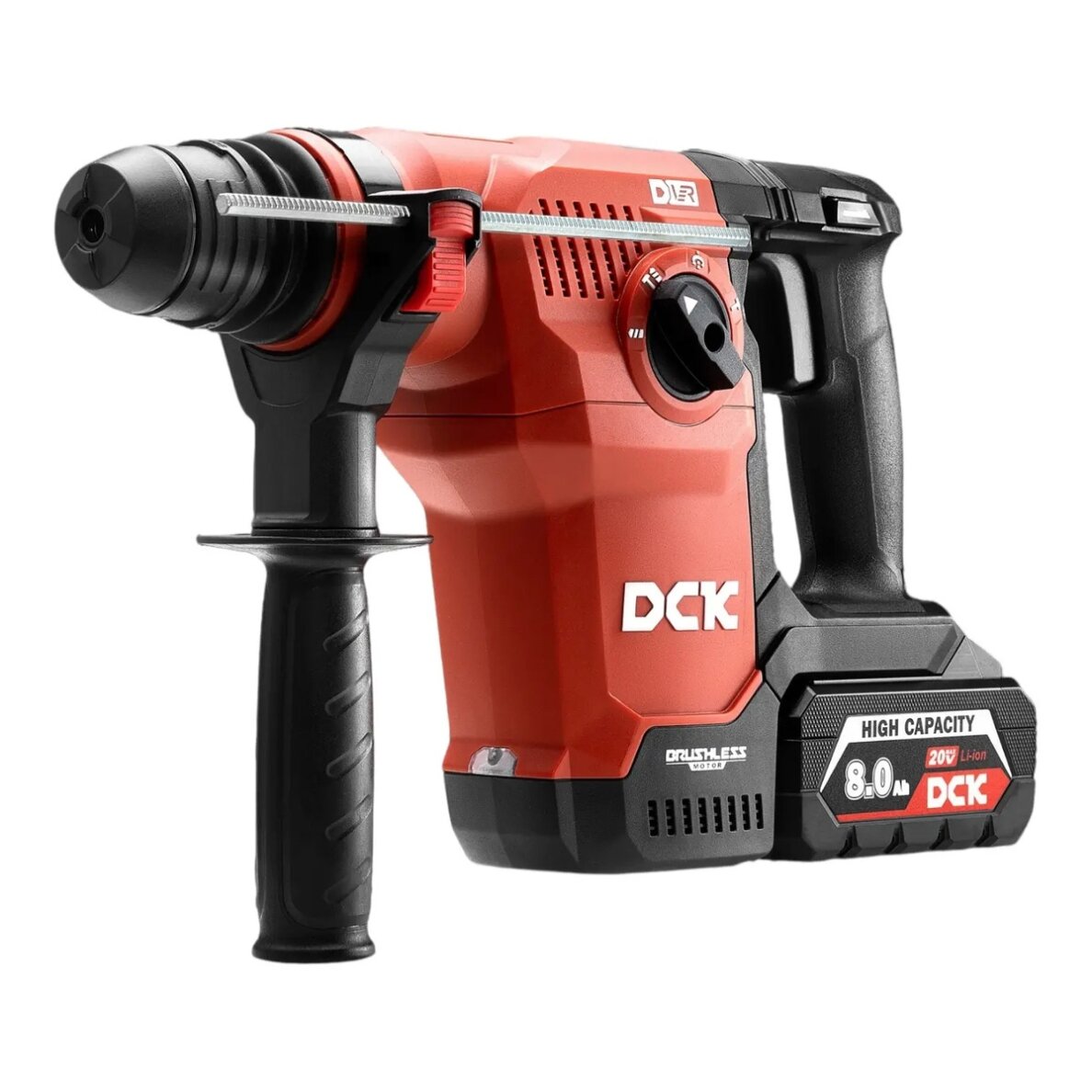 Akumuliatorinis bešepetėlinis perforatorius SDS+, 3,6J, 20V, KRH20V-28R2K, DCK (2x8,0Ah akumuliatorius, įkroviklis) 1