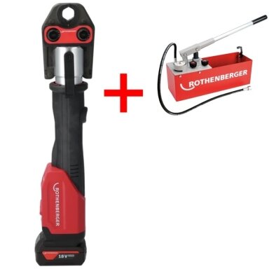 Akumuliatorinis presas ROTHENBERGER Romax 4000 set SV15-22-28mm 4Ah AMPShare