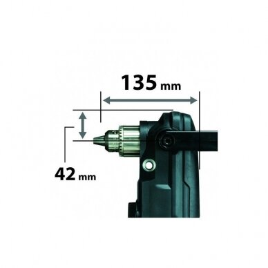 Akumuliatorinis kampinis gręžtuvas MAKITA DA001GZ 3 Akumuliatorinis kampinis gręžtuvas MAKITA DA001GZ 3