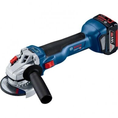 Akumuliatorinis kampinis šlifuoklis BOSCH GWS 18V-10 2x5,0Ah 1