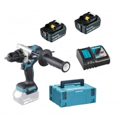 Akumuliatorinis smūginis gręžtuvas MAKITA DHP492RTJ Akumuliatorinis smūginis gręžtuvas MAKITA DHP492RTJ