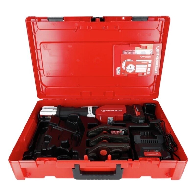 Akumuliatorinis presas ROTHENBERGER Romax 4000 set TH16-20-26mm 4Ah AMPShare 1 Akumuliatorinis presas ROTHENBERGER Romax 4000 set TH16-20-26mm 4Ah AMPShare 1