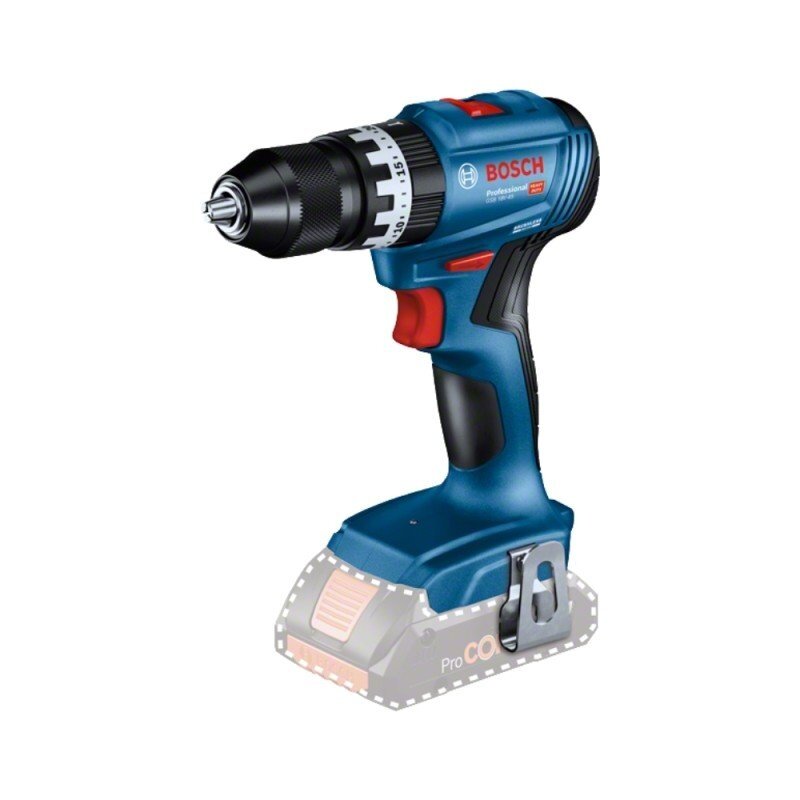Akumuliatorinis smūginis gręžtuvas/suktuvas BOSCH GSB 18V-45 Solo CT Akumuliatorinis smūginis gręžtuvas/suktuvas BOSCH GSB 18V-45 Solo CT