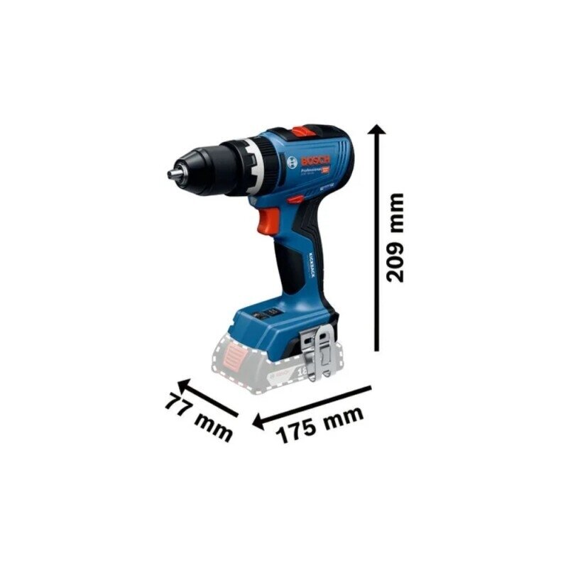 Akumuliatorinis smūginis gręžtuvas/suktuvas BOSCH GSB 18V-65 1