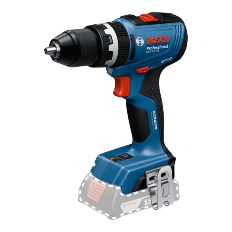 Akumuliatorinis smūginis gręžtuvas/suktuvas BOSCH GSB 18V-65 Akumuliatorinis smūginis gręžtuvas/suktuvas BOSCH GSB 18V-65