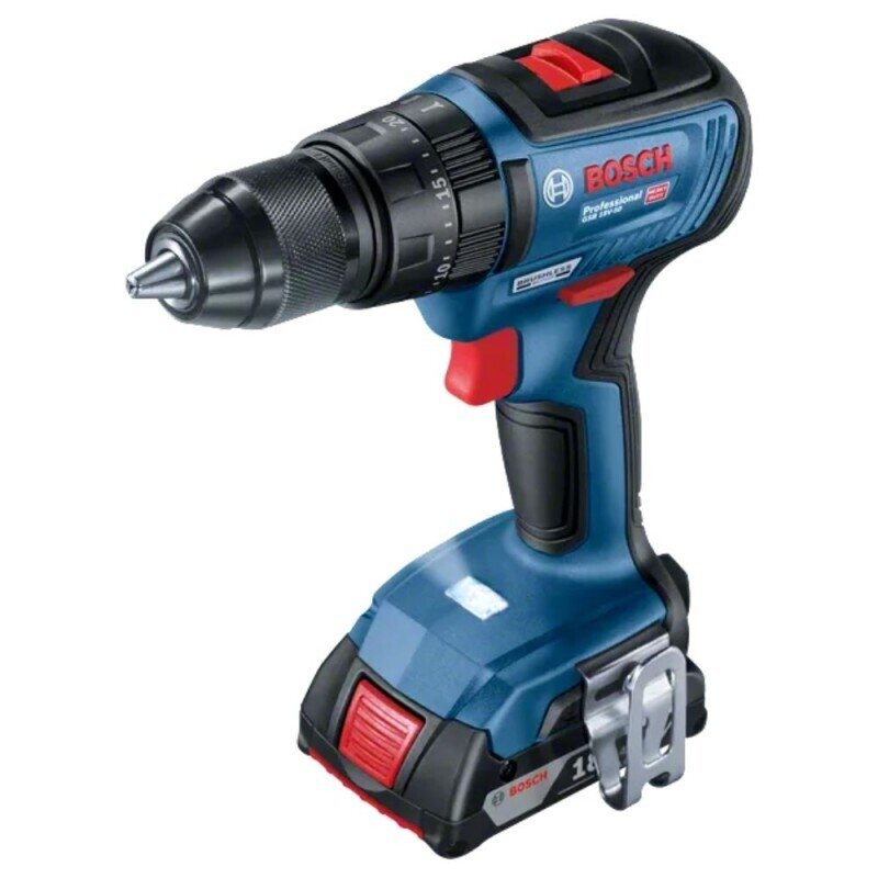 Akumuliatorinis smūginis suktuvas/gręžtuvas BOSCH GSB 18V-50 GAL 1880CV LC Akumuliatorinis smūginis suktuvas/gręžtuvas BOSCH GSB 18V-50 GAL 1880CV LC