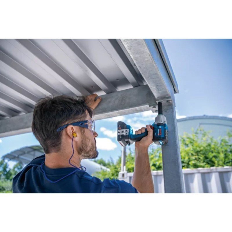 Akumuliatorinis smūginis veržliasukis BOSCH GDS 18V-450 HC 2x5,0Ah 4
