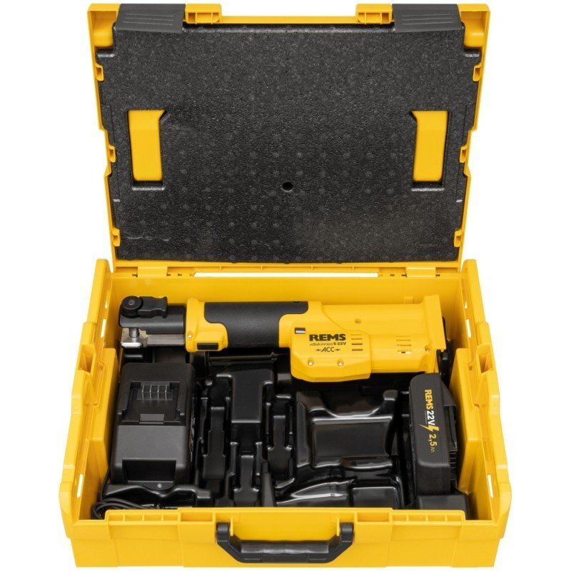 Akumuliatorinis vamzdžių presavimo įrankis REMS Mini-Press S 22V ACC L-Boxx 1 Akumuliatorinis vamzdžių presavimo įrankis REMS Mini-Press S 22V ACC L-Boxx 1