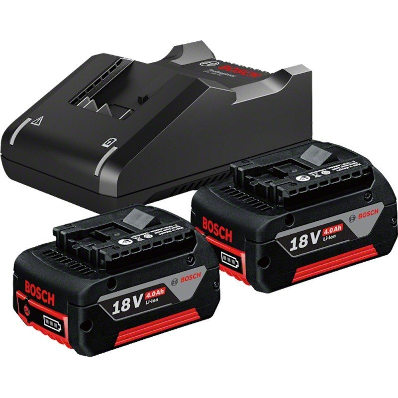 Akumuliatorių ir įkroviklio komplektas BOSCH GBA 4,0Ah 18V GAL Akumuliatorių ir įkroviklio komplektas BOSCH GBA 4,0Ah 18V GAL
