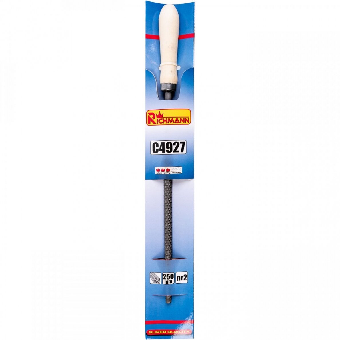 Apvali dildė medienai 250mm Apvali dildė medienai 250mm