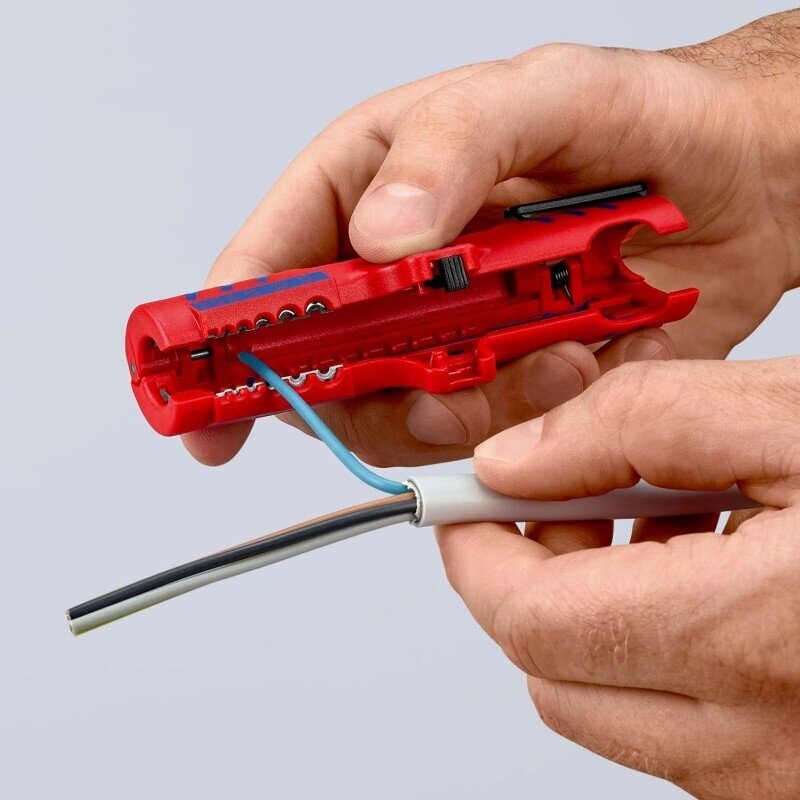 Apvalių instaliacinių kabelių nuizoliavimo įrankis KNIPEX 1685125SB 6 Apvalių instaliacinių kabelių nuizoliavimo įrankis KNIPEX 1685125SB 6