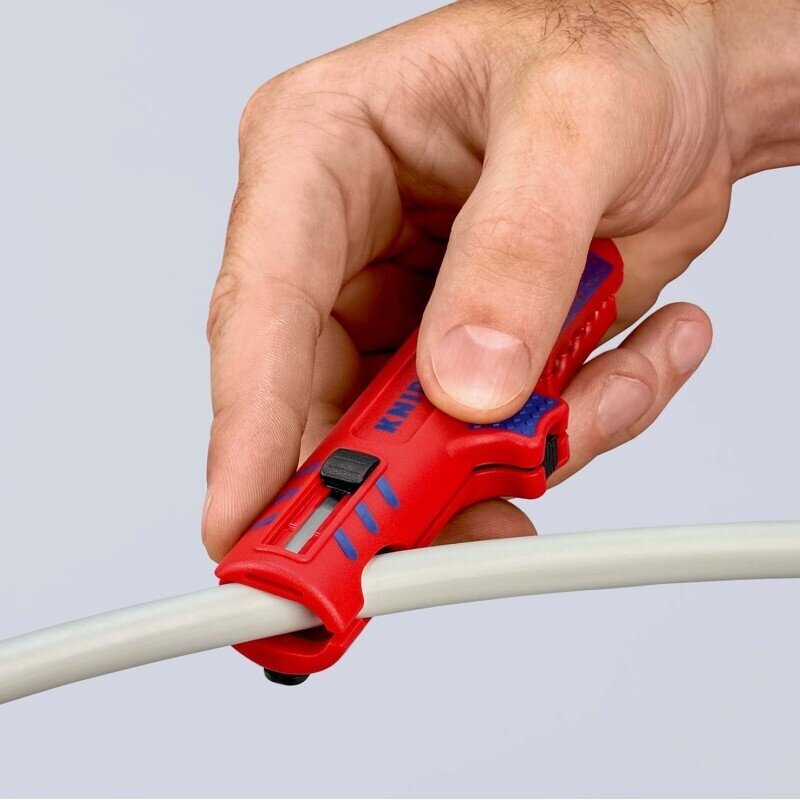 Apvalių instaliacinių kabelių nuizoliavimo įrankis KNIPEX 1685125SB 9