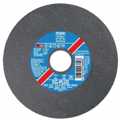 Atpjovimo diskas PFERD EHT125-0,8 A60 S SGP Inox X-SLIM Atpjovimo diskas PFERD EHT125-0,8 A60 S SGP Inox X-SLIM