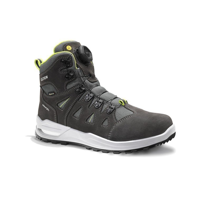 Batai ELTEN Riley XXF Boa GTX Mid ESD O2 WR CI, pilki 45 Batai ELTEN Riley XXF Boa GTX Mid ESD O2 WR CI, pilki 45