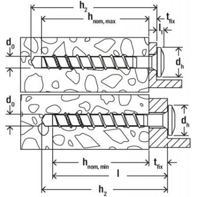 Betonsraigtis UltraCut FBS II 6x60 US, Fischer 100 vnt. 3 Betonsraigtis UltraCut FBS II 6x60 US, Fischer 100 vnt. 3