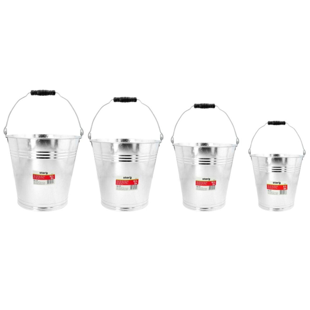 Cinkuotas metalinis kibiras, 10l 4