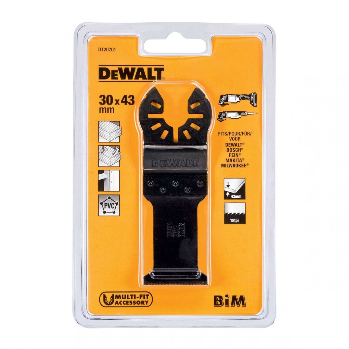 Daugiafunkcinio įrankio gelęžtė 31mm x 43mm, DeWALT 2