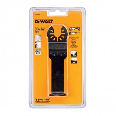 Daugiafunkcinio įrankio geležtė 30 mm x 67 mm, DeWALT 3 Daugiafunkcinio įrankio geležtė 30 mm x 67 mm, DeWALT 3