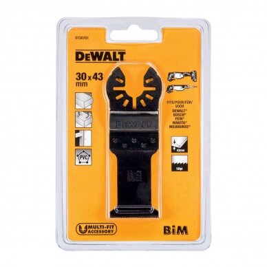 Daugiafunkcinio įrankio gelęžtė 31mm x 43mm, DeWALT 2 Daugiafunkcinio įrankio gelęžtė 31mm x 43mm, DeWALT 2