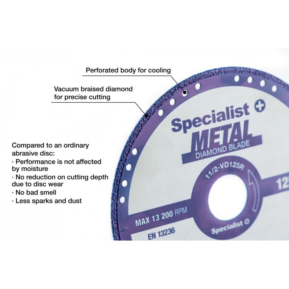 Deimantinis pj. diskas metalui 125x1,4x22,23 mm 2 Deimantinis pj. diskas metalui 125x1,4x22,23 mm 2