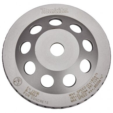 Deimantinė šlifavimo lėkštelė MAKITA 180x22,5mm 1 Deimantinė šlifavimo lėkštelė MAKITA 180x22,5mm 1
