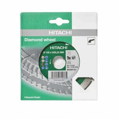 Deimantinis diskas HiKOKI Standart Ø125x22,23mm 1 Deimantinis diskas HiKOKI Standart Ø125x22,23mm 1