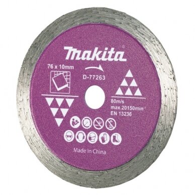 Deimantinis diskas keramikai MAKITA 76mm D-77263 1 Deimantinis diskas keramikai MAKITA 76mm D-77263 1