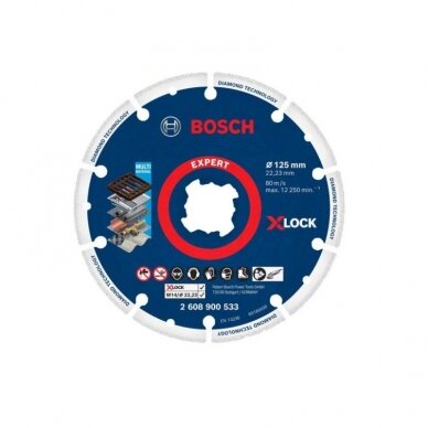 Deimantinis diskas metalui BOSCH X-LOCK 125x22,23mm Deimantinis diskas metalui BOSCH X-LOCK 125x22,23mm