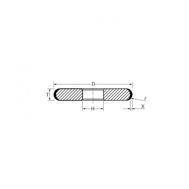 Deimantinis diskas PFERD SA D 1FF1/X 125-5-10 D126 GA NB 1
