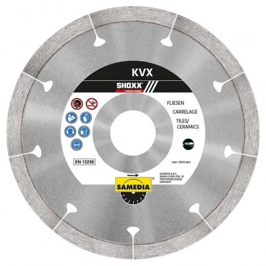 DEIMANTINIS DISKAS SAMEDIA KVX 115X22/1,5 MM DEIMANTINIS DISKAS SAMEDIA KVX 115X22/1,5 MM