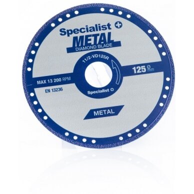 Deimantinis pj. diskas metalui 125x1,4x22,23 mm 4 Deimantinis pj. diskas metalui 125x1,4x22,23 mm 4