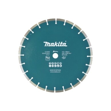 Deimantinis pjovimo diskas betonui MAKITA 355x25,4mm Deimantinis pjovimo diskas betonui MAKITA 355x25,4mm