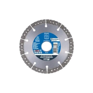 Deimantinis pjovimo diskas PFERD D1A1R 125x2,8x1,6x22,2mm D601VG Deimantinis pjovimo diskas PFERD D1A1R 125x2,8x1,6x22,2mm D601VG
