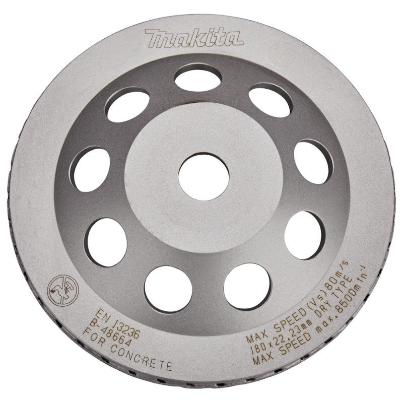 Deimantinė šlifavimo lėkštelė MAKITA 180x22,5mm 1 Deimantinė šlifavimo lėkštelė MAKITA 180x22,5mm 1