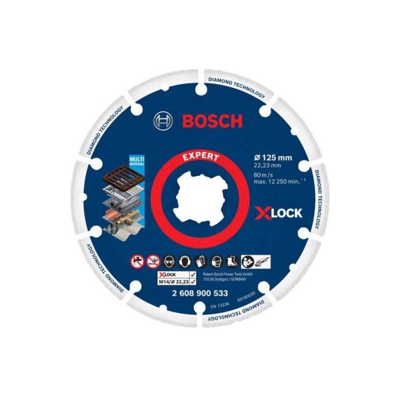 Deimantinis diskas metalui BOSCH X-LOCK 125x22,23mm Deimantinis diskas metalui BOSCH X-LOCK 125x22,23mm