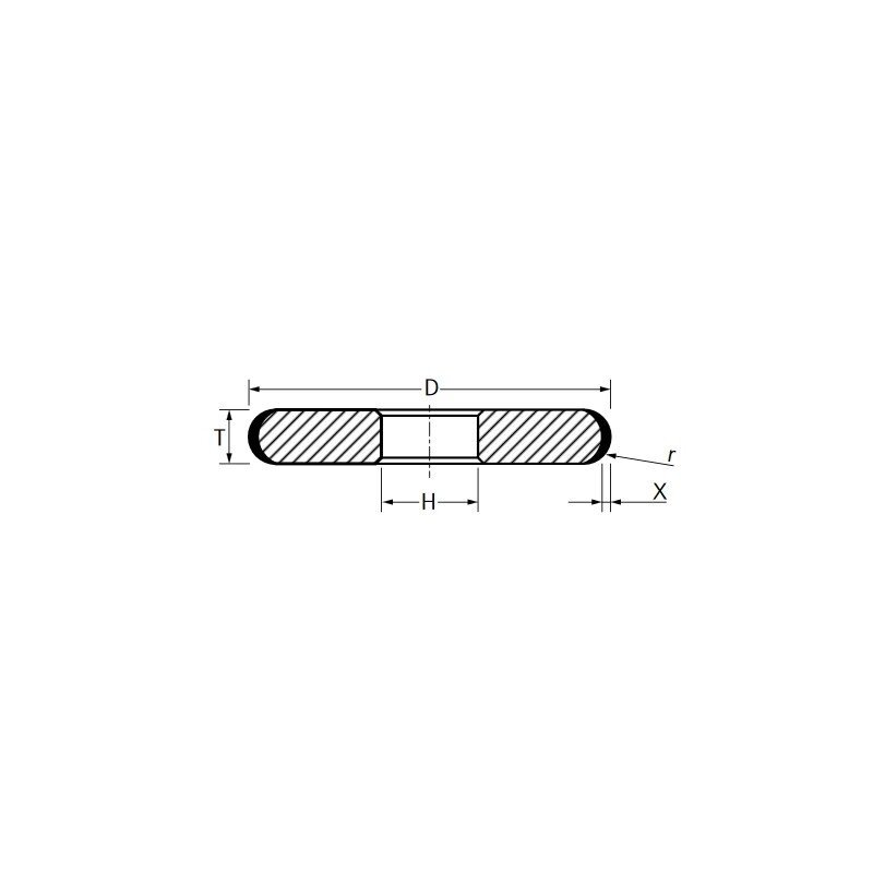 Deimantinis diskas PFERD SA D 1FF1/X 125-5-10 D126 GA NB 1