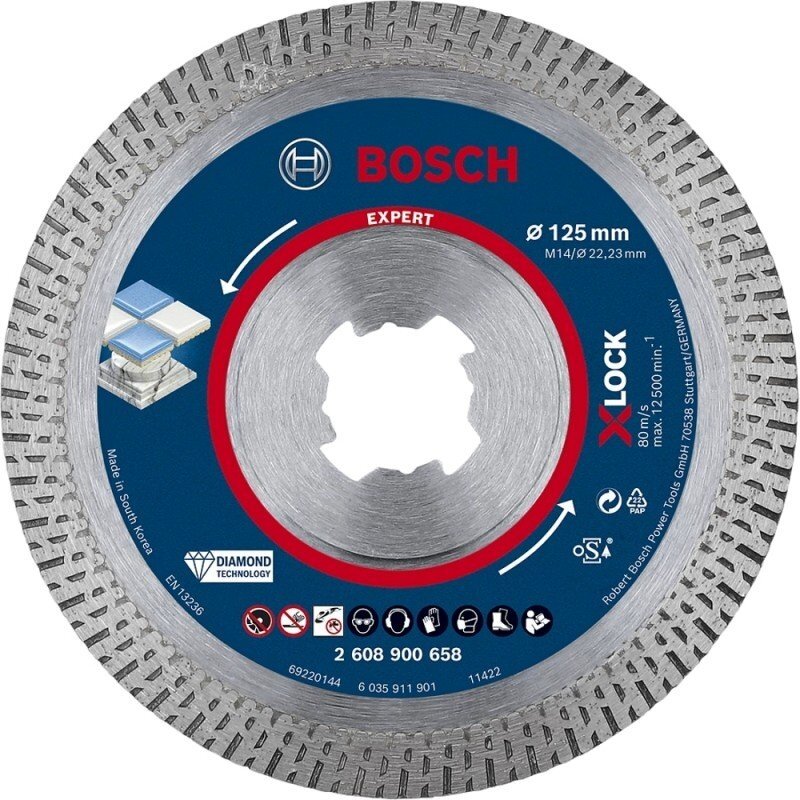 Deimantinis pjovimo diskas BOSCH Expert HardCeramic 125x22,23mm Deimantinis pjovimo diskas BOSCH Expert HardCeramic 125x22,23mm